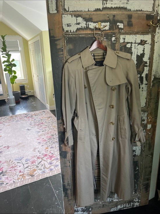 Burberry Jackets & Blazers - Burberry Beige Double-Breasted Trench Coat